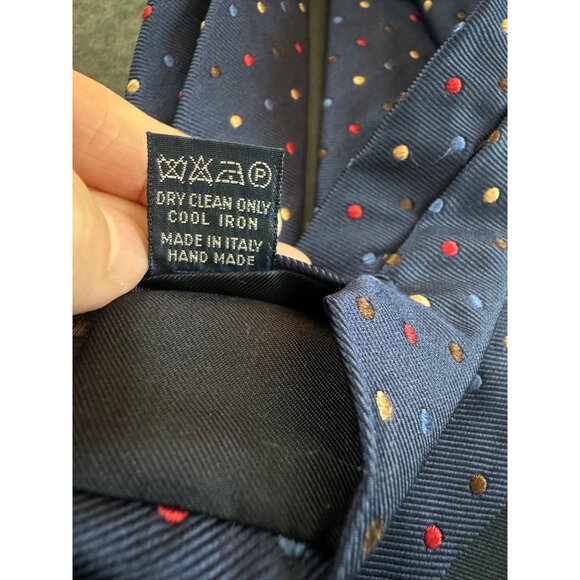 Breuer Polka Dot Handmade Silk Tie Made In Italy - Picture 4 of 6